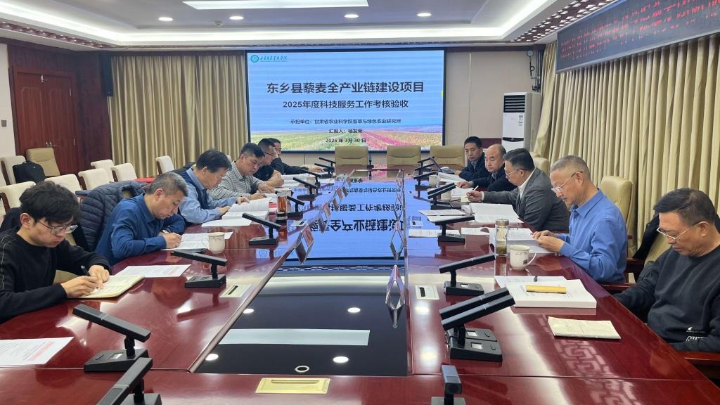 东乡县藜麦全产业链建设项目2025年度任务通过考核验收